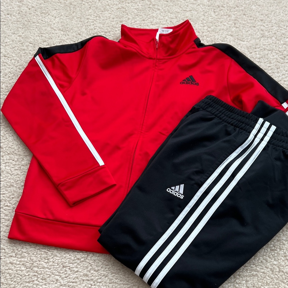 Adidas Red and Black Athletic Set